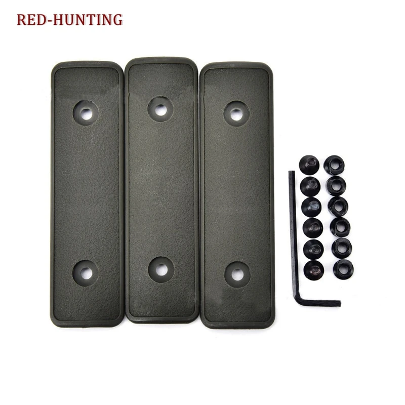 3 PCS Tactical KeyMod Rubber Soft Rail Cover Type Hunting Mount | Спорт и развлечения