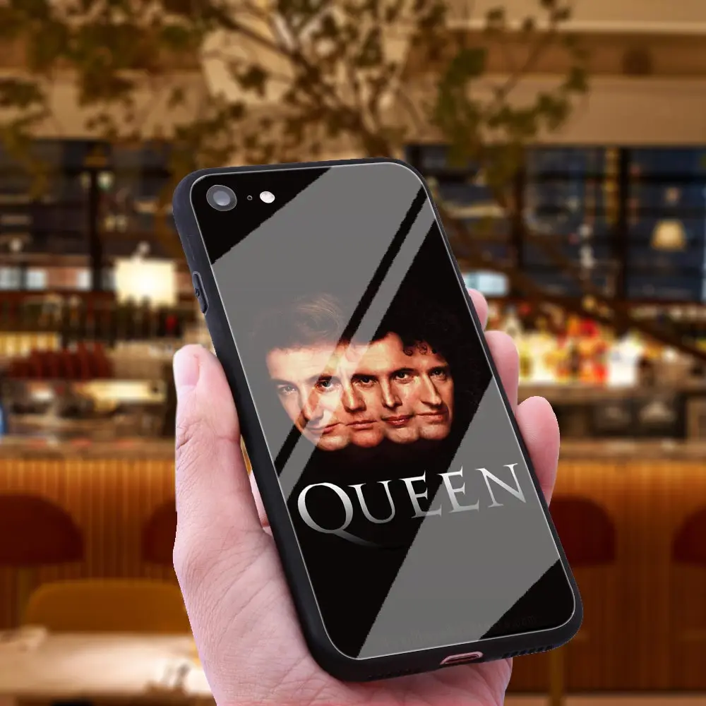 WEBBEDEPP Фредди Меркури королева чехол из закаленного стекла для телефона Apple iPhone Xr Xs