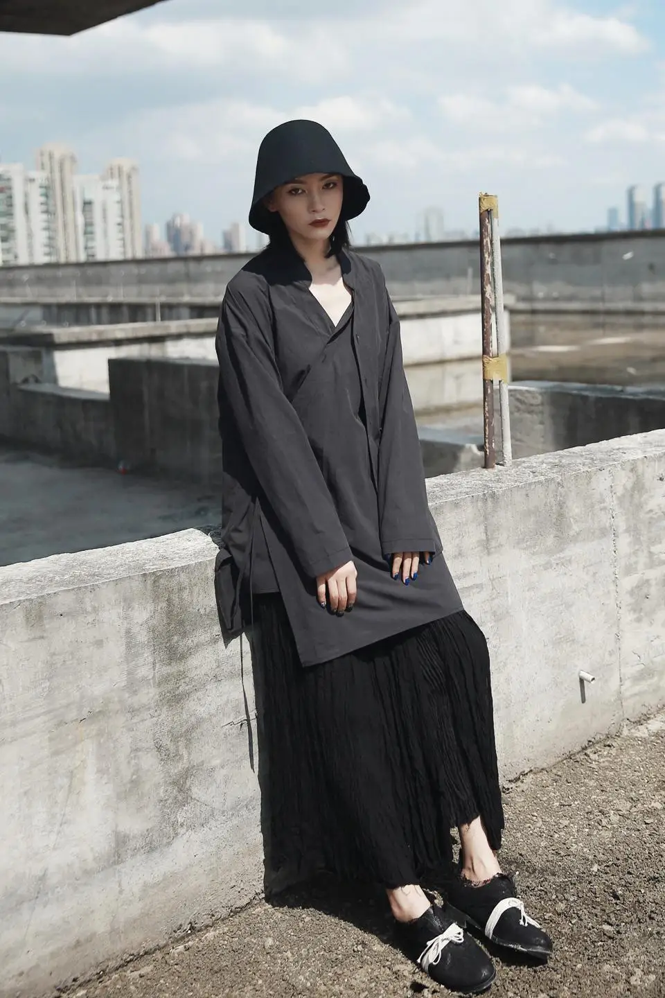 Ходить в темно осень 2017 г. Для женщин новая мода простой Дизайн винтажные высокое