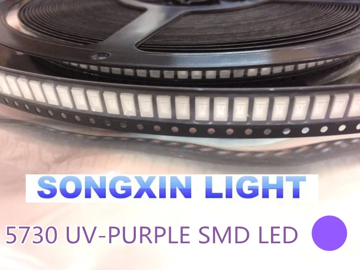 5630/5730 SMD/SMT UV/фиолетовый 100 шт. лампы светильник световым чипом 395 400 нм светодиодные