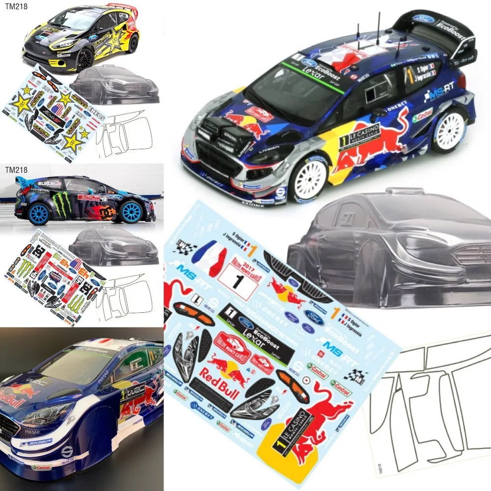 Team C TM218 1/10 On Road Foord Fiesta Rally набор прозрачных корпусов с наклейкой 210 мм для HPI TAMIYA HSP |