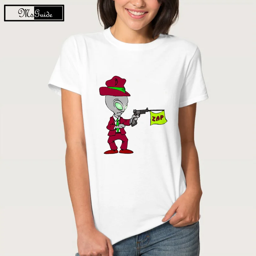 Msguide Tee Shirt Aliens T Women Short Sleeve Comfortable Female T-Shirts Camiseta Blusa | Женская одежда