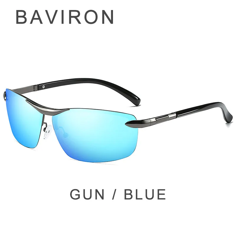 Gun Blue Мужские солнцезащитные очки поляризованные Сменные линзы УФ-защита солнцезащитные очки мужские Брендовые очки для - Цвет линз: Gun Blue