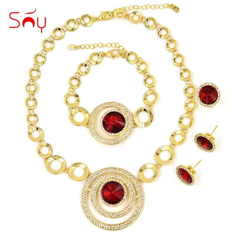 Ювелирные изделия Sunny Jewelry в этническом стиле с красным кубическим цирконием