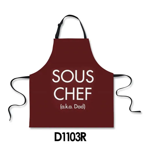 FORUDESIGNS King of The Grill барбекю Смешные фартуки для мужчин кухня поварской работы красный черный костюм дизайн использует Domesticas Criativas - Цвет: D1103R