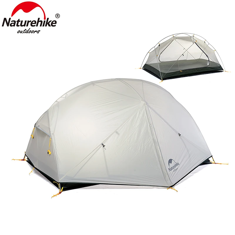 Палатка Naturehike Mongar туристическая ультралегкая на 2 человек 3 сезона 20D силиконовая