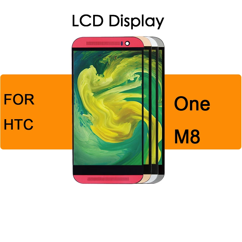 5 0 дюймов Дисплей Сенсорный экран Замена Digitizer Ассамблеи с рамкой для htc один M8 ЖК