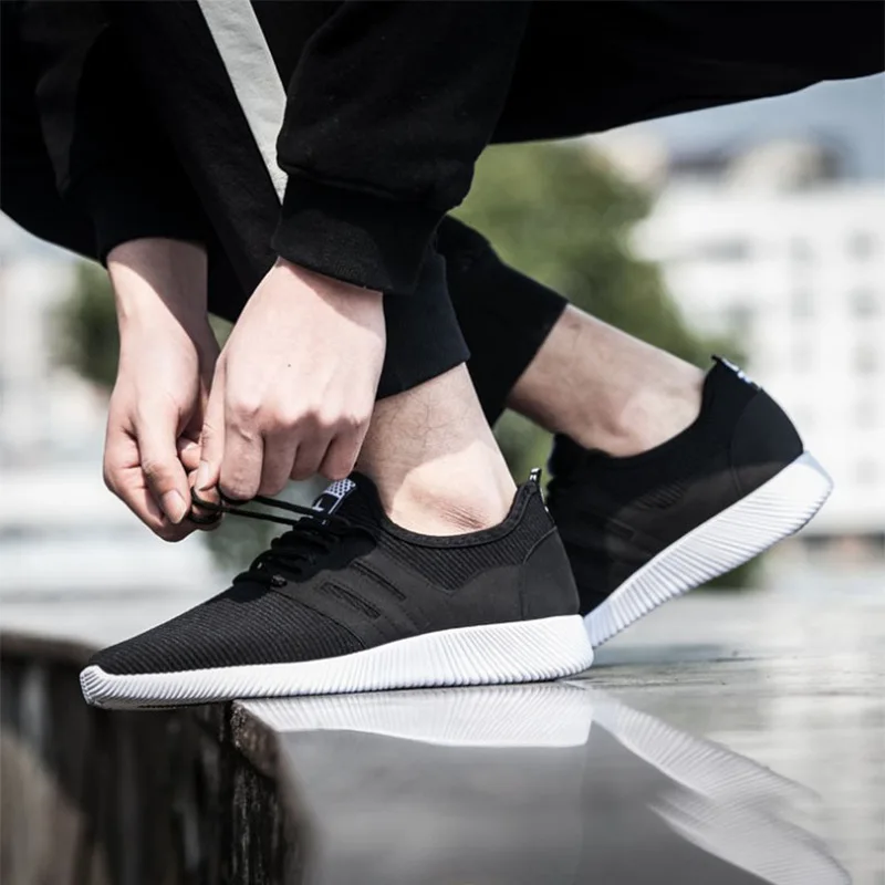 TRAANO 2019 Men Casual Shoes Man Sneakers Trainers Male Loafers Walking Cheap Black Blue Style CC-214 | Обувь