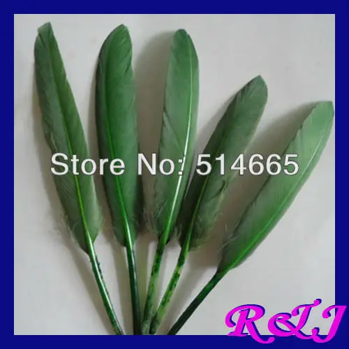 Оптовая продажа гуси перо 500 шт./лот зеленое окрашенное гусиное для вечеринки