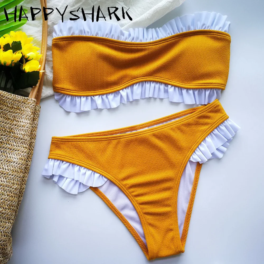 Женский купальник бикини в полоску HAPPYSHARK 2 шт. | Женская одежда