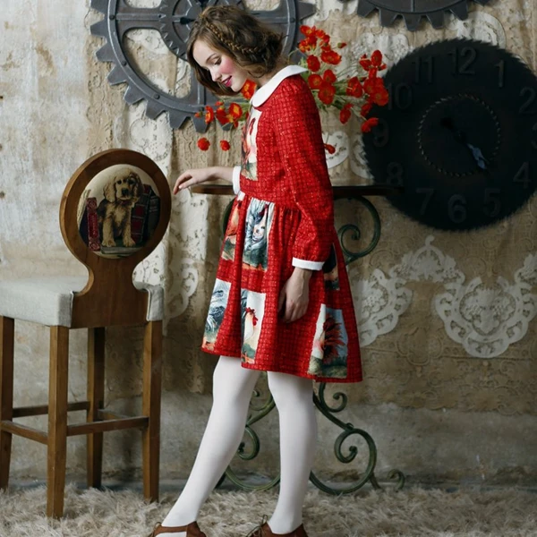 Женское винтажное приталенное платье LYNETTE'S в китайском стиле с принтом виде