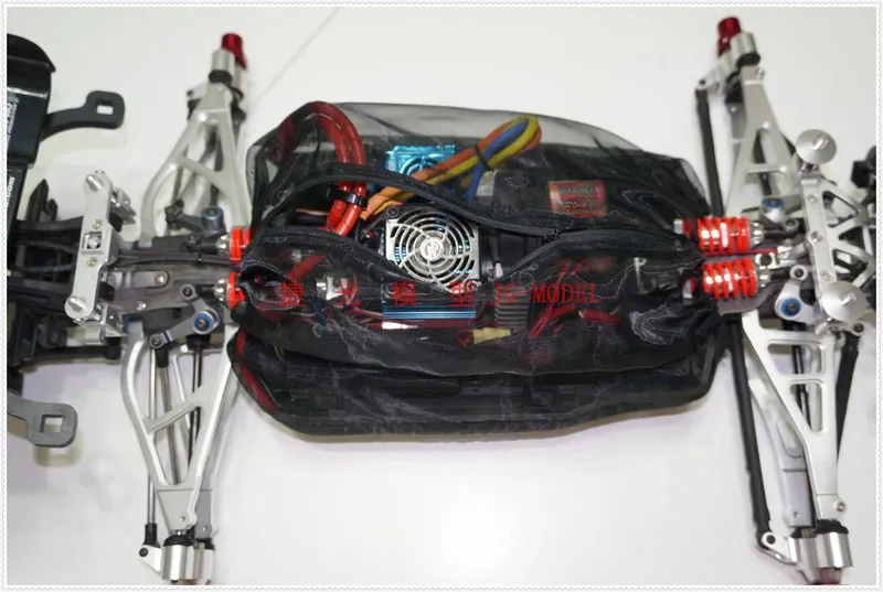 Черная дышащая сетчатая пряжа Пылезащитная верхняя одежда комплект для 1/10 HRAXXAS