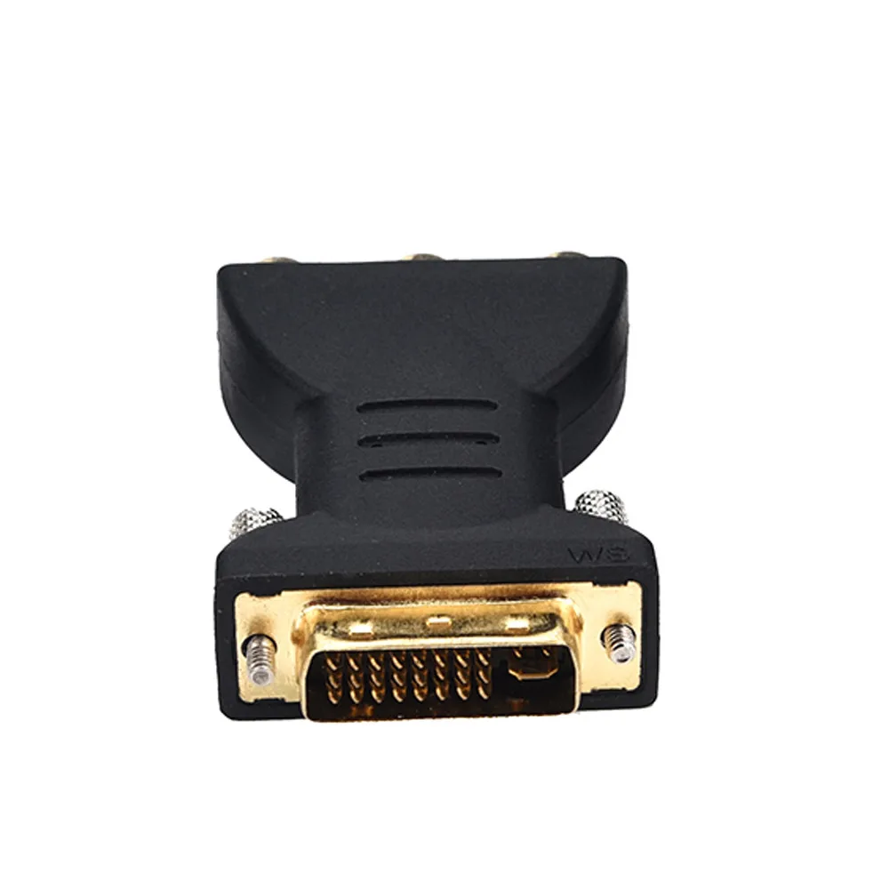 Высокое качество Адаптер Стандартный DVI-I 24 + 5 мужчин в черный 3 RCA Женский Разъем