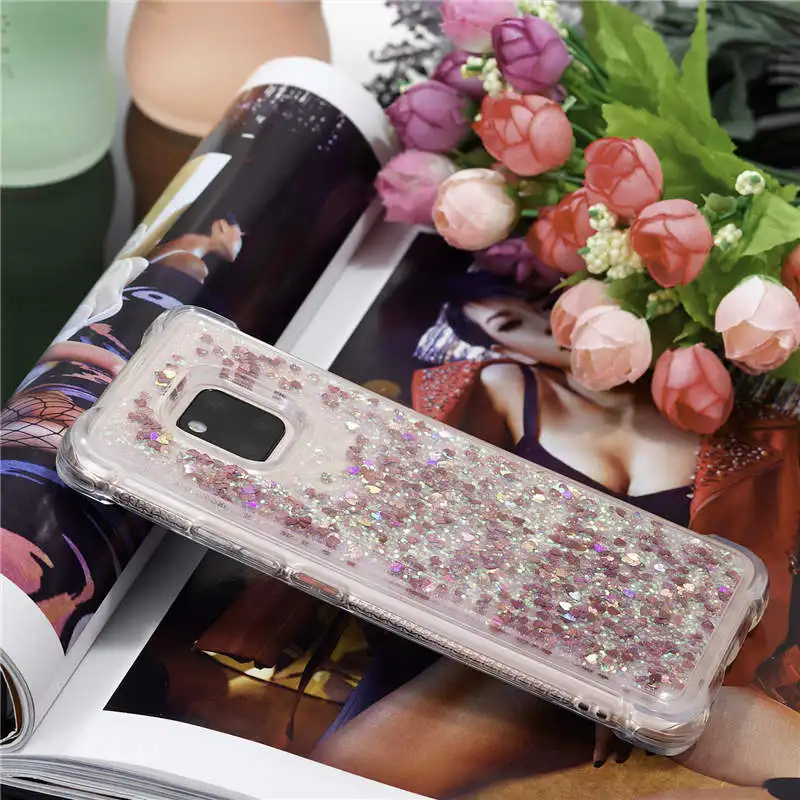 Для Huawei P20 Pro Mate 20 Lite 10 Dynamic Liquid Quicksand Bling Diamond блестящий чехол для P8 P9 2017 P Smart Cover |