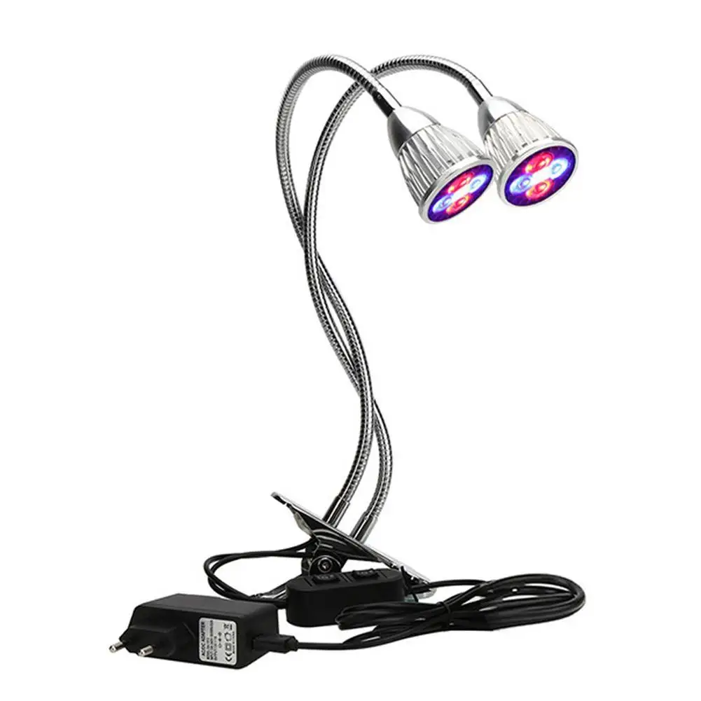 5 Вт Светодиодная лампа для выращивания держатель гидропоники зажим садоводства