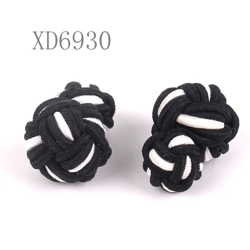 XD6930 Запонки с узлом для мужчин и женщин, классические рубашки, запонки для свадебной вечеринки - Окраска металла: XD6930