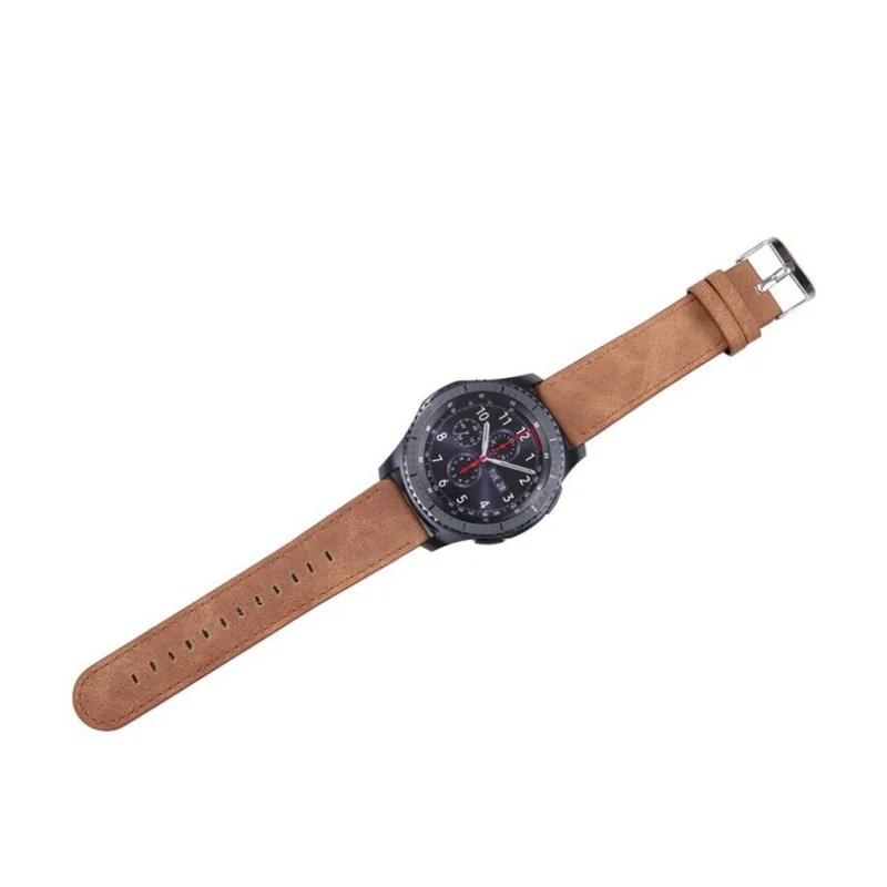 Хохлатый кожаный ремешок S3 Frontier для samsung Galaxy watch 46 мм 22 мм ремешок для часов huawei часы gt ремешок ретро браслет