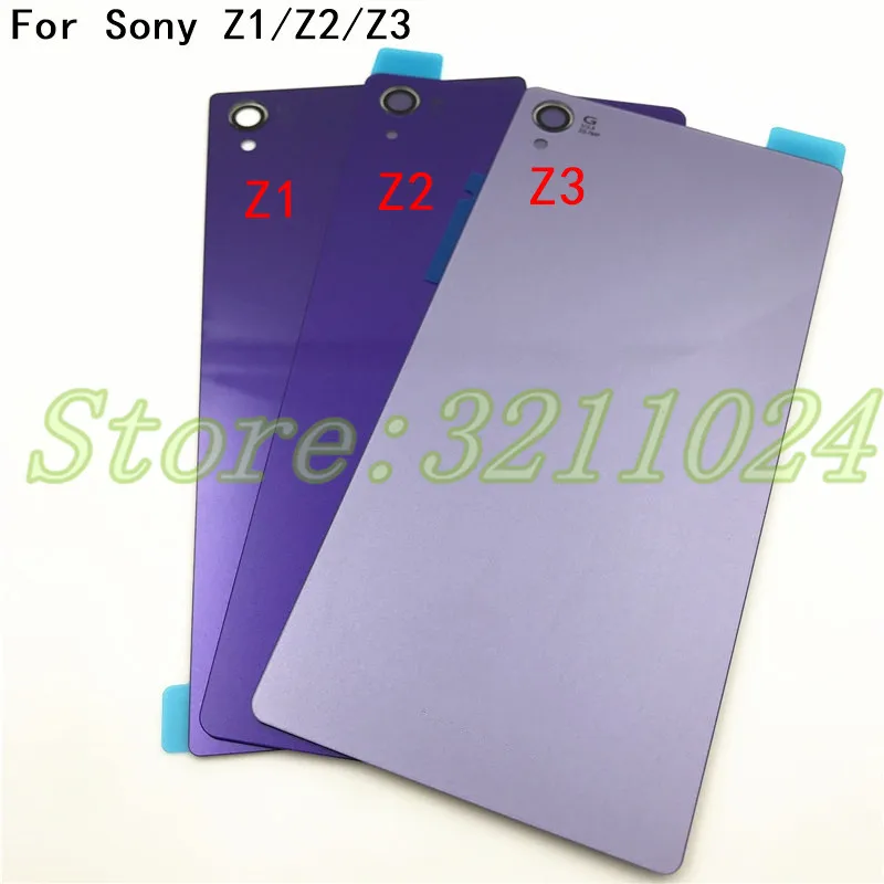 Новая задняя крышка батарейного отсека стеклянный Сменный Чехол для Sony Xperia Z1 Z2 Z3