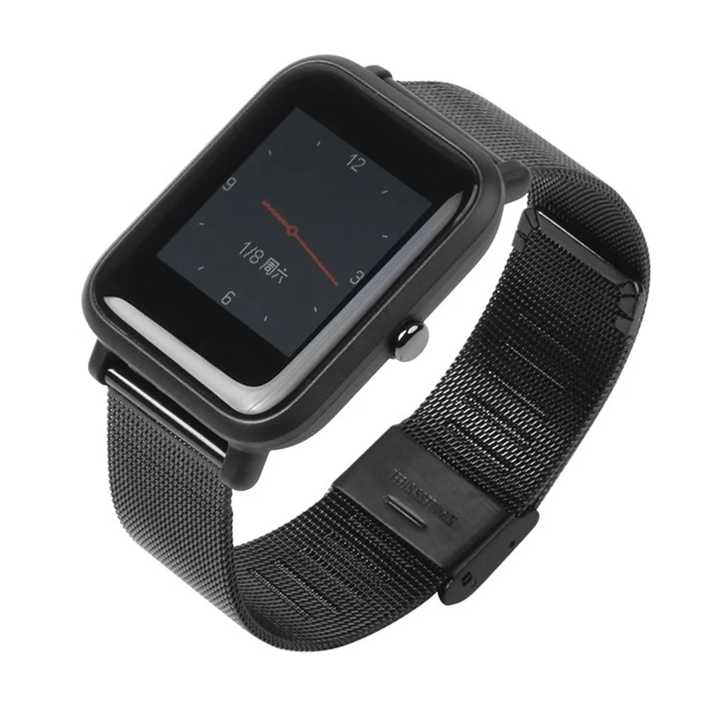 Миланская браслет из нержавеющей стали ремешок для часов Huami Amazfit Bip Youth Watch