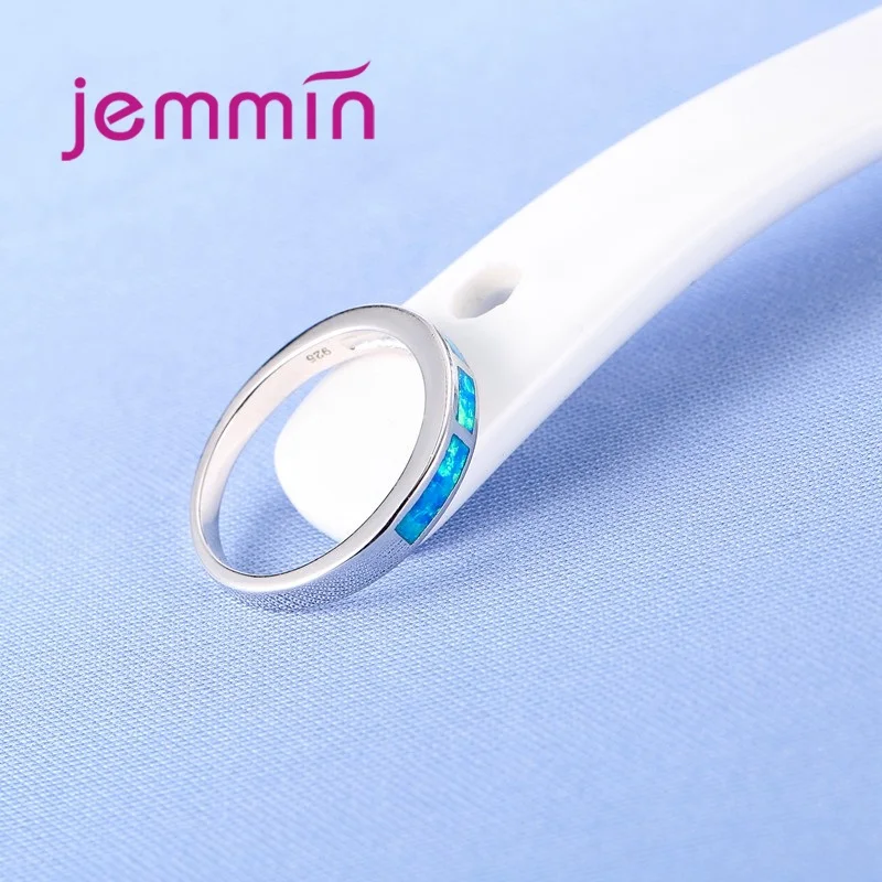 Женское тонкое кольцо с голубым огненным опалом свадебные украшения из