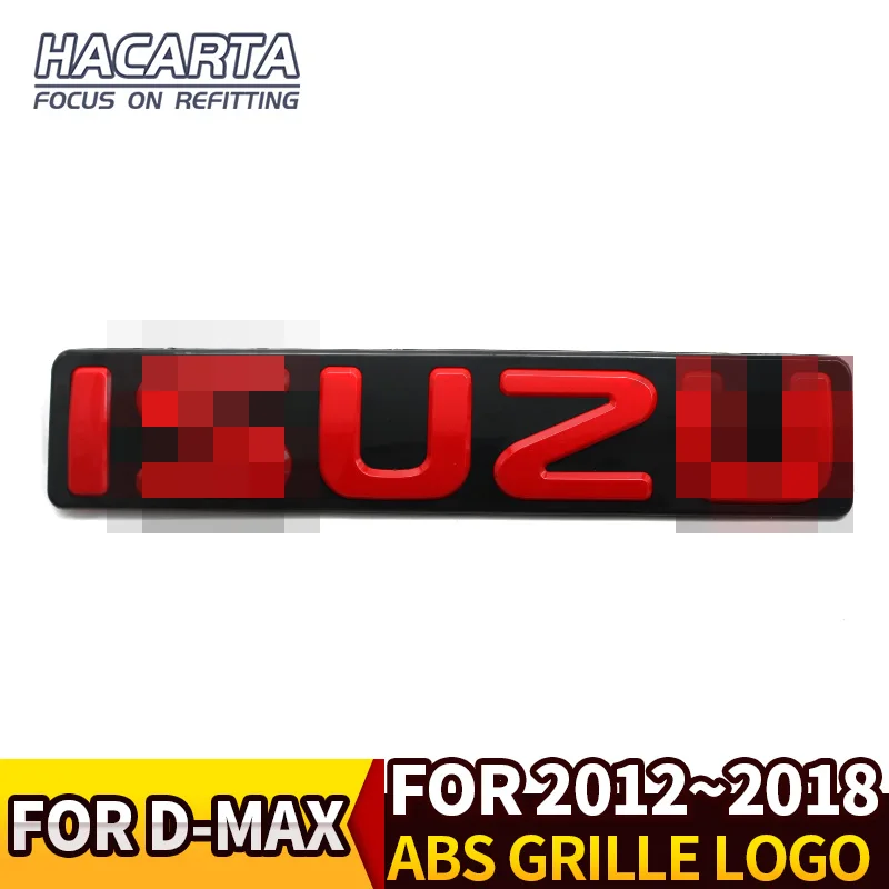 Передняя решетка с логотипом для 2012 2019 Модели Isuzu D max красный логотип красными