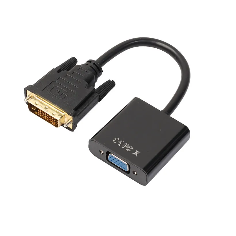 Расширенный 2018 новый компьютерный адаптер Micro USB DVI-D 24 + 1 штырьковый разъем VGA 15Pin