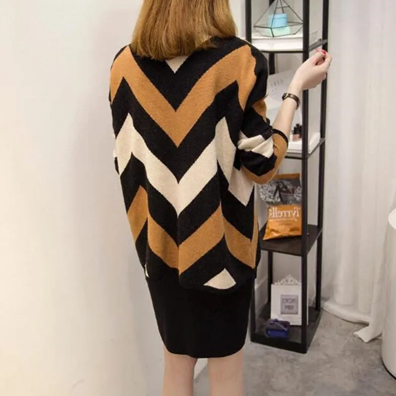 Женский свитер из двух предметов большого размера новинка 2018 осенне зимний