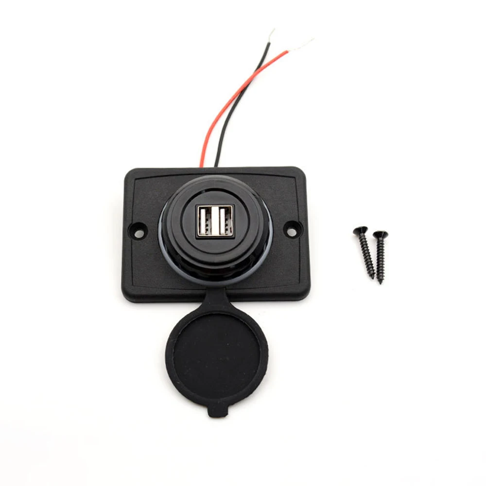 Мотоцикл автомобиль водонепроницаемый USB зарядка порт розетка 12V адаптер W/светодиодный индикатор один/двойной Usb зарядное устройство 12v до 5v Usb Автомобильное зарядное устройство