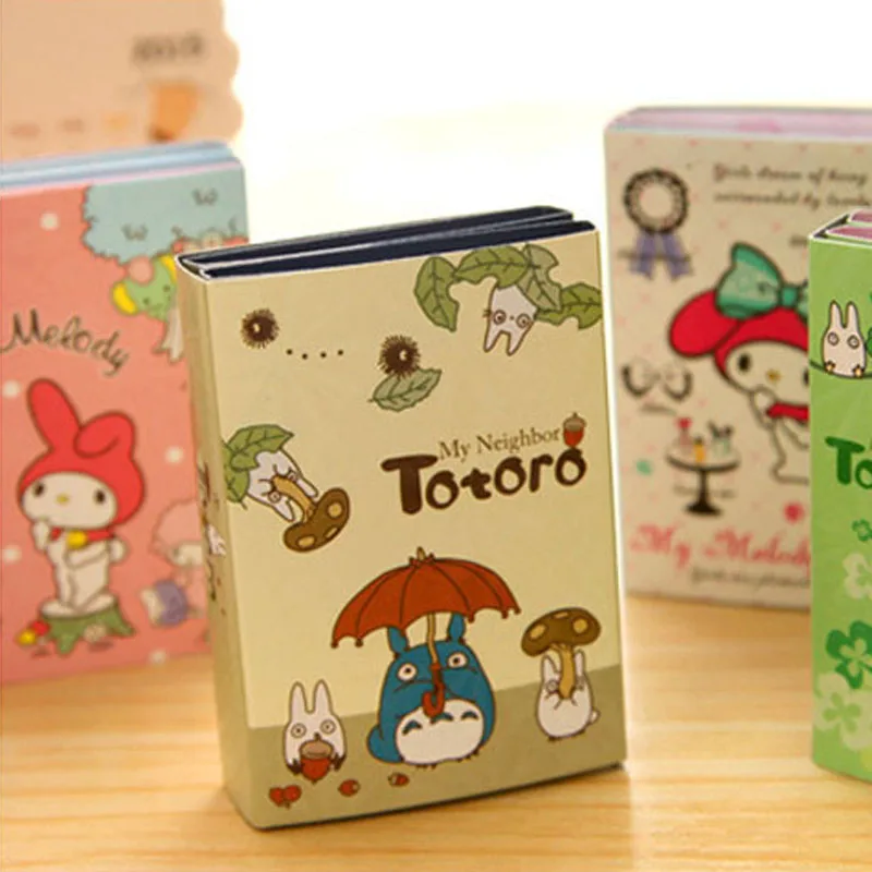 2 шт./лот блокнот для записей My neighbor Totoro симпатичная мелодия Липкие заметки