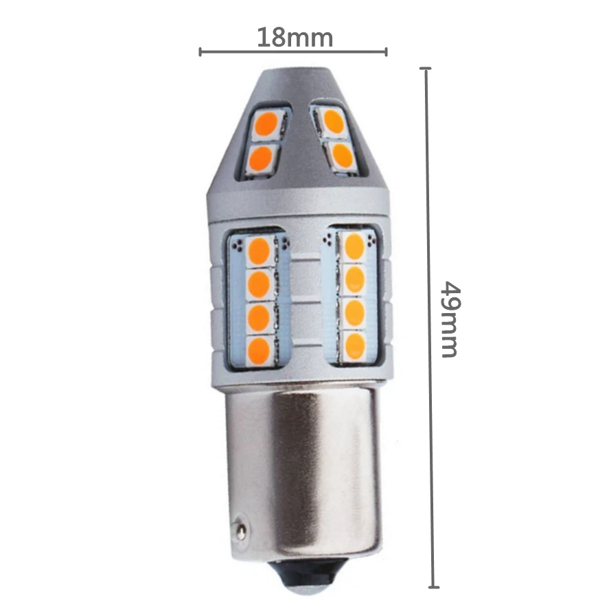 2X 1156PY 7507 PY21W BAU15S супер яркий 1800LM 3030 светодиодный индикатор Заднего направления