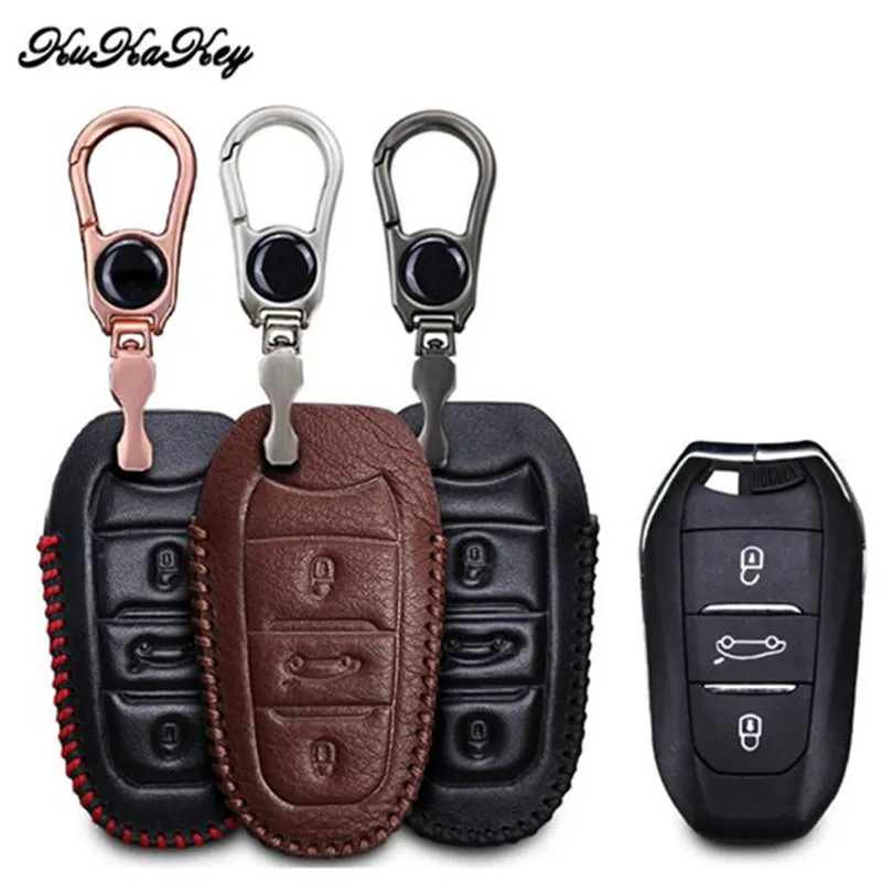 Кожаный чехол для автомобильных ключей крышка Citroen C4 кактус C5 C3 C6 C8 Picasso Xsara DS3 DS4 DS5