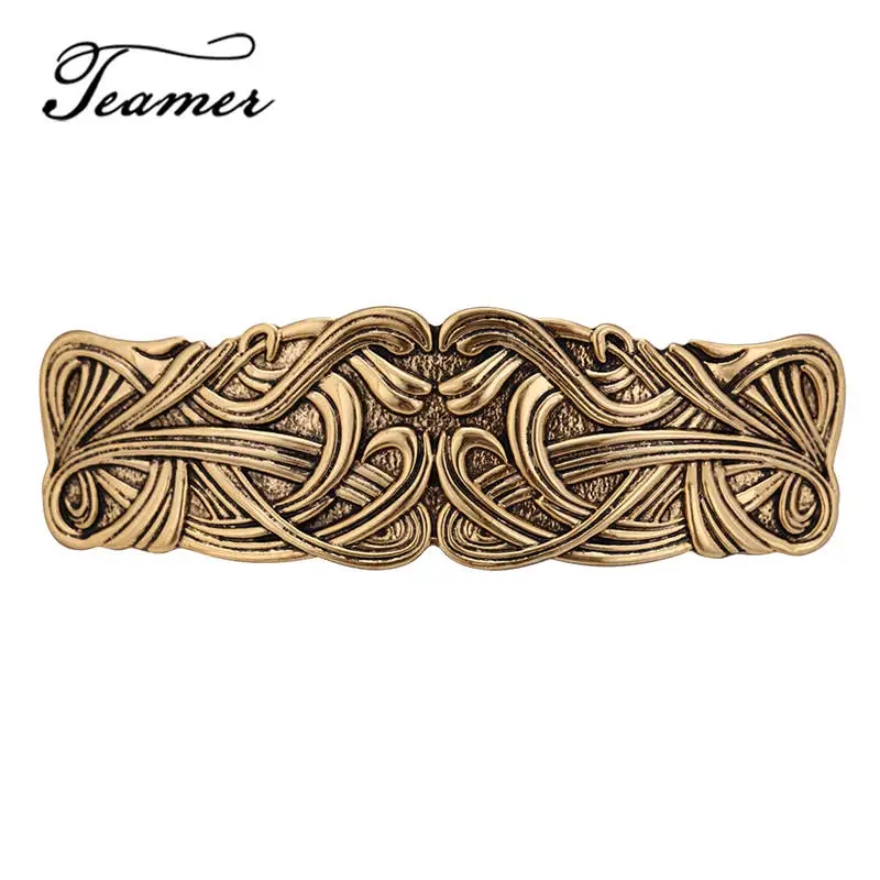 

Teamer Antique Sliver Color Barrettes for Women Vintage Hairpins Bohemian Retro Pattern Hairwear Metal Hair Clip HCLIP10029
