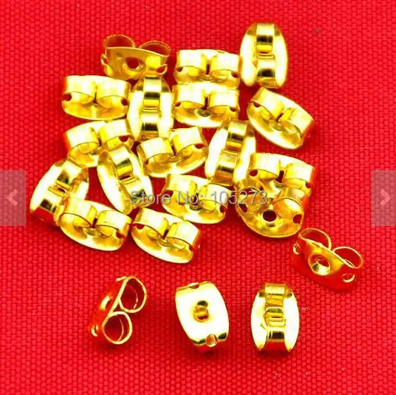 100 шт. позолоченных цветов искусственные задние беруши аксессуары для рукоделия