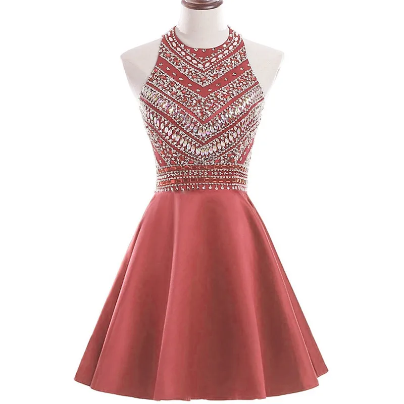 Gardlilac Halter короткое платье для встречи выпускников 2021 вечернее вечерние красное
