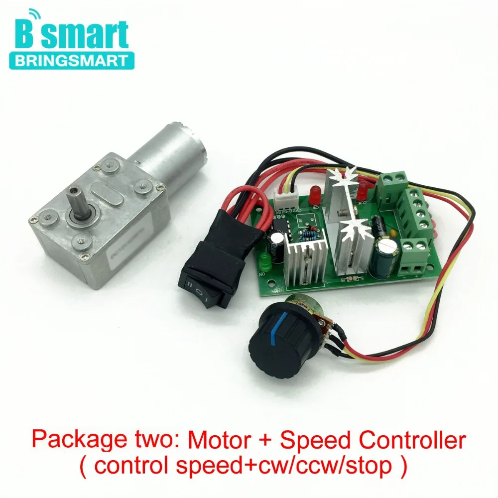 Электродвигатель постоянного тока Bringsmart 12 24 В 6 210 об./мин.|reduction box|dc worm gear motorworm motor |