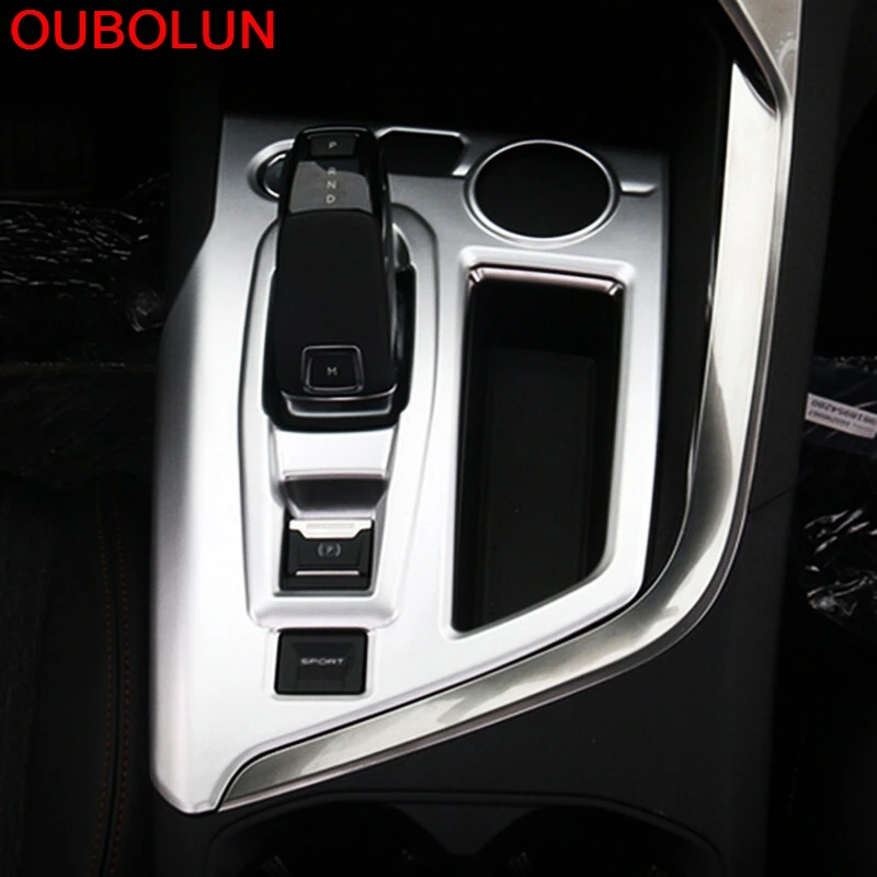 Матовая ручка переключения передач OUBOLUN для Peugeot 3008 GT 2017 2018 ABS медиапанель чехол 1