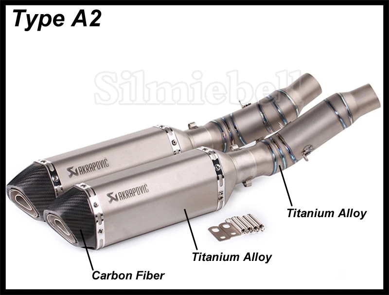 Akrapovic выхлопной мотоцикл для Kawasaki Z1000 Z1000SX 2010 до 2019 настоящий титановый сплав