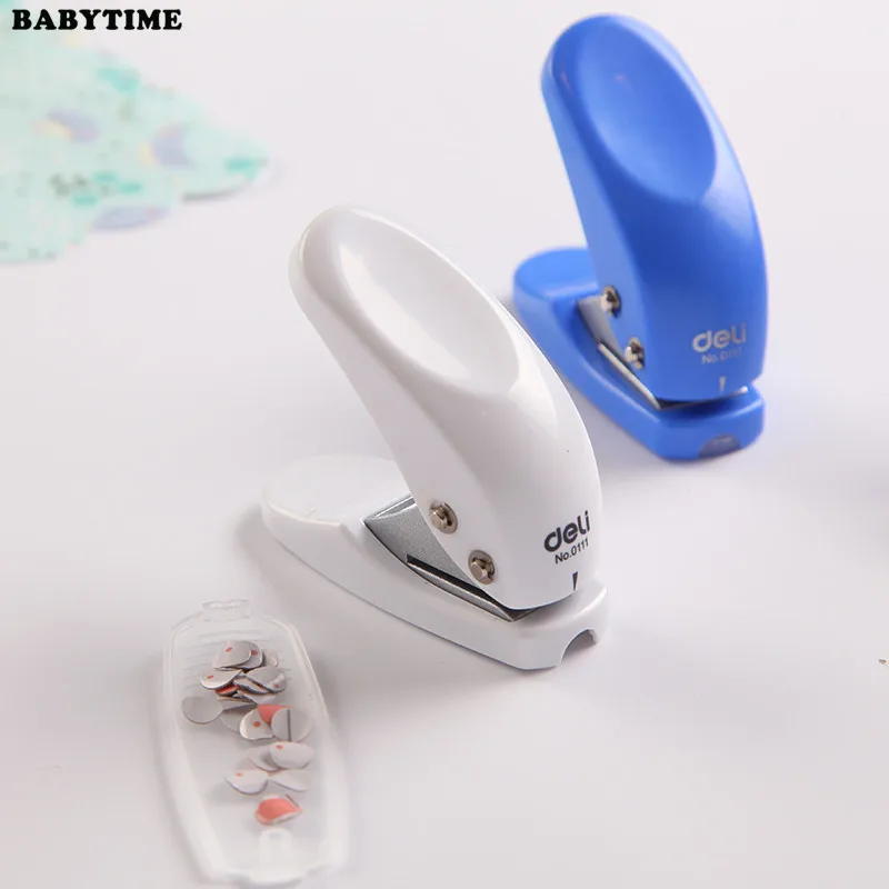 School Office Single Hole Puncher Hand Paper Punch Scrapbooking Punches 10 Pages All 1 PCS |