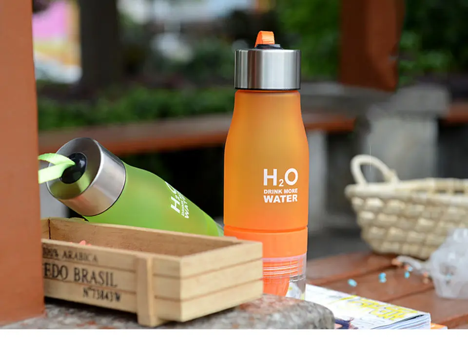 Рождественский подарок 650 мл H2O лимонный сок фруктовая бутылка для воды Infuser посуда для напитков на открытом воздухе портативный шейкер Спортивная бутылка BPA бесплатно
