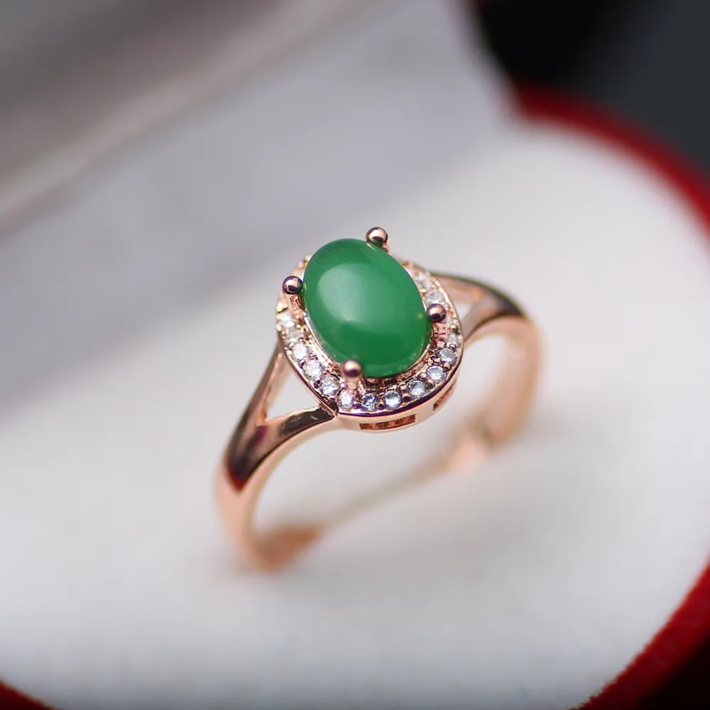 Fashion jewelry exquisite rose gold inlaid natural ring modern beautiful for women charm open | Украшения и аксессуары