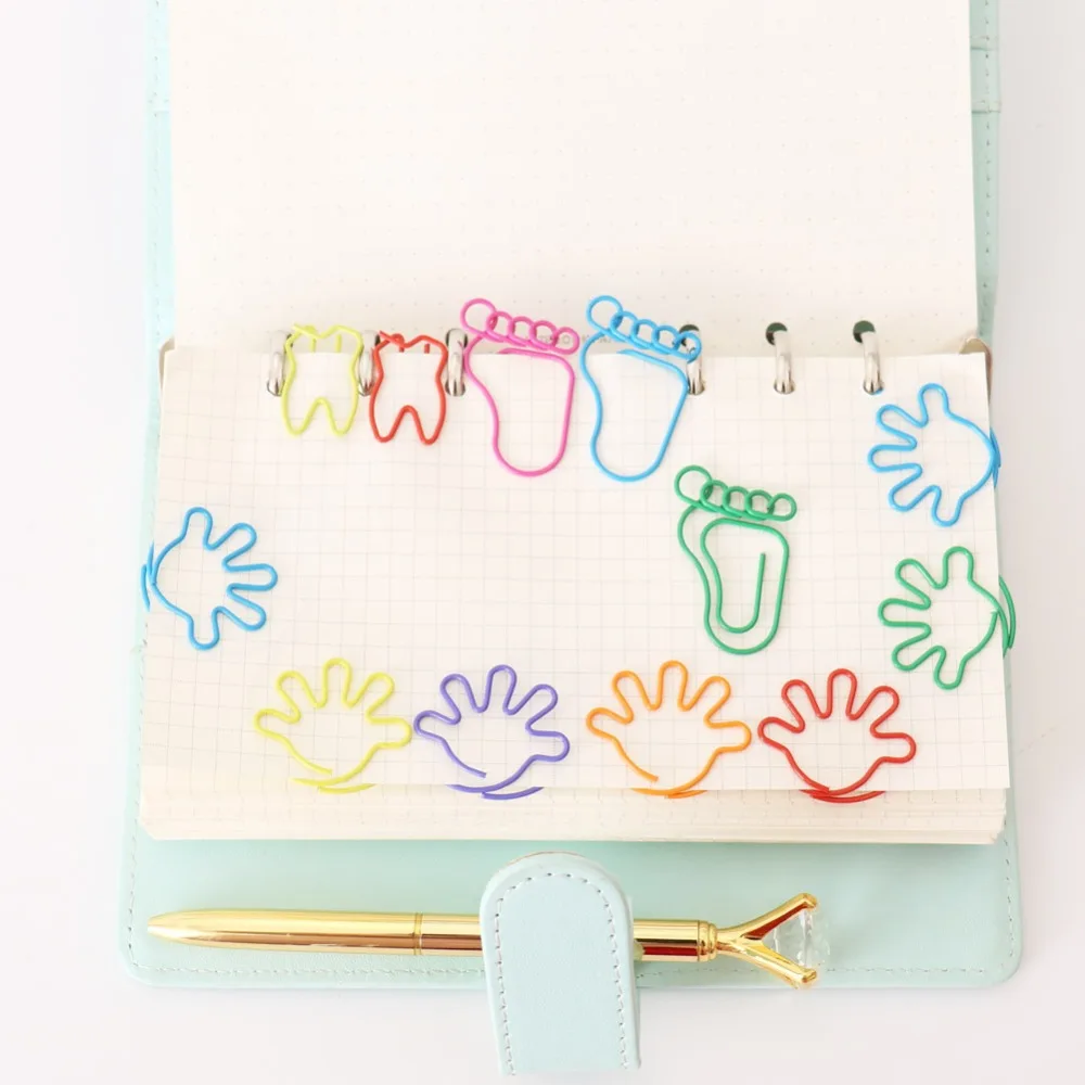 Металлические зажимы для бумаги в форме зубов 12 шт.  ALLTU