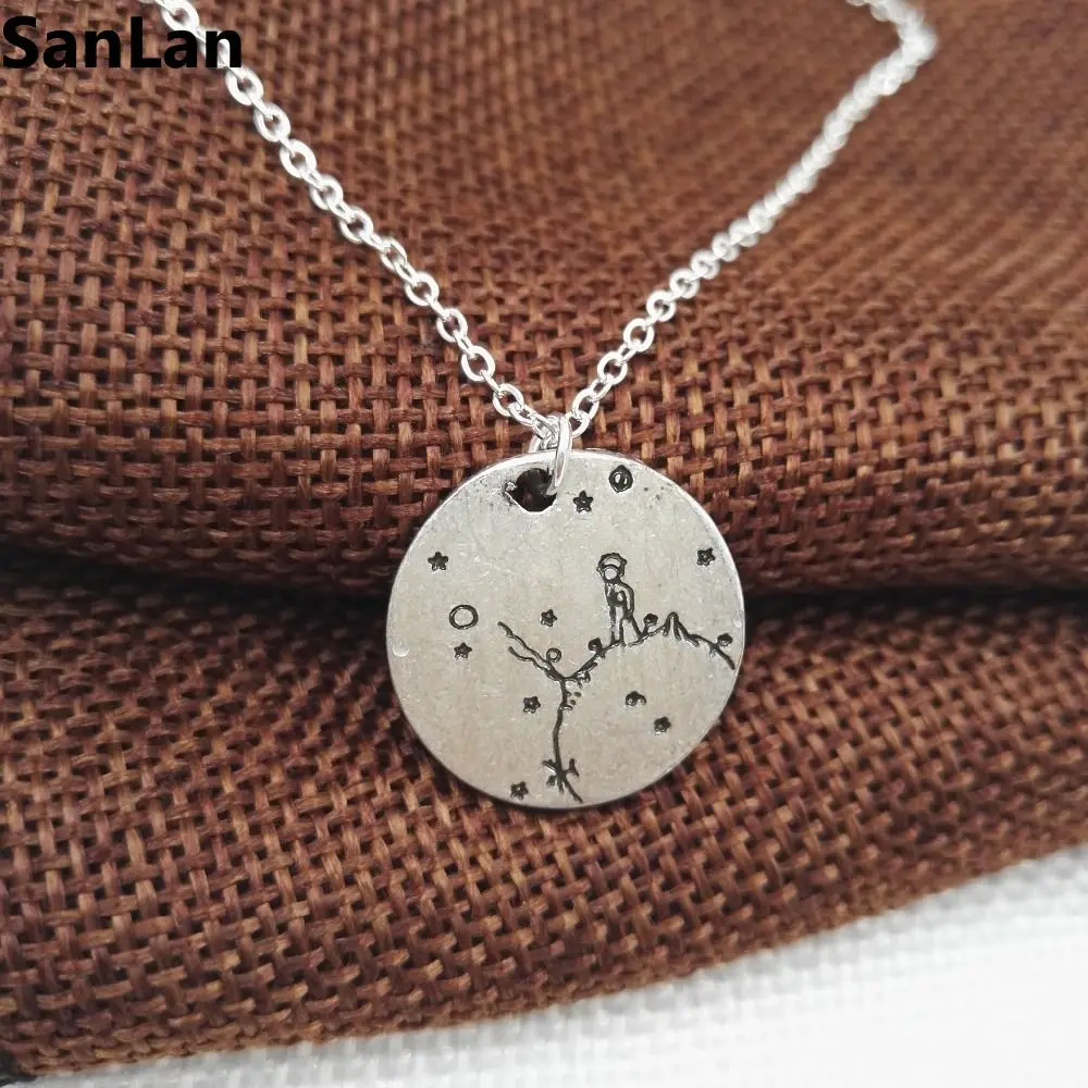 15design Новое поступление одинокое ожерелье Маленького принца под луной со звездой