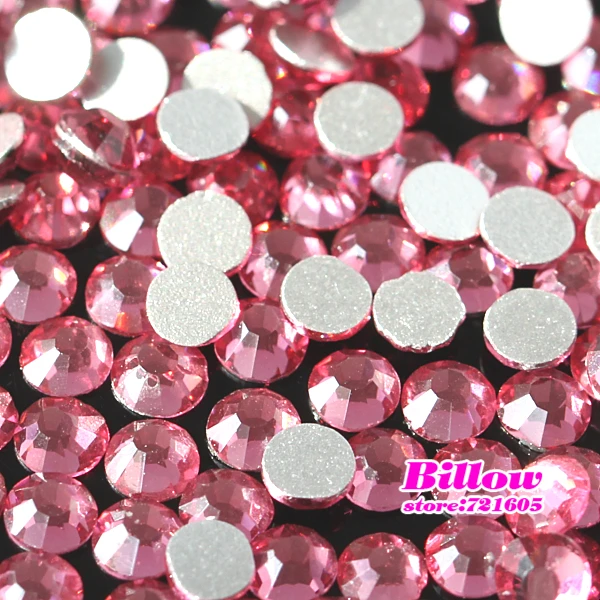 SS5(1.7-1.8mm) 1440pcs/bag Flat Back Rose Rhinestones Gule On Decorative Glass Strass Crystal Glitter Rhinestone For Nails B0829 | Дом и сад