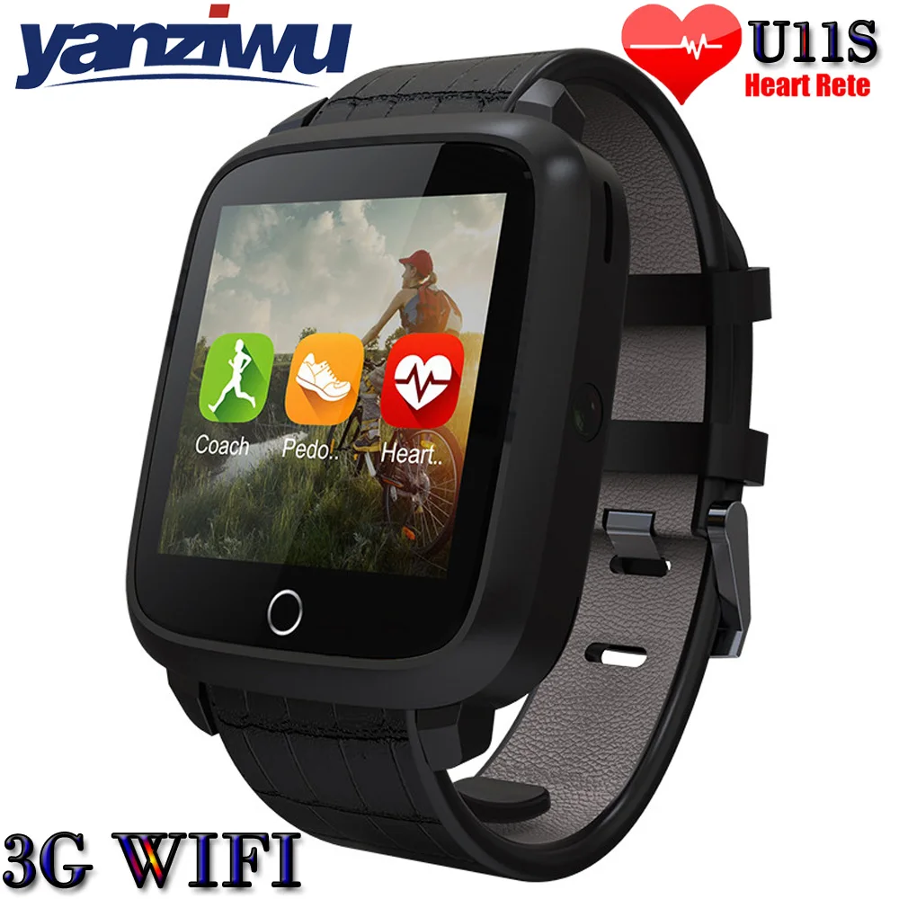 Мода Смарт часы u11s Android 5.1 3G наручные GPS сердечного ритма Wi Fi SIM для IOS SmartWatch iphone Samsung