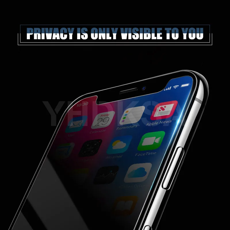 Защита конфиденциальности закаленное стекло для iPhone X XR XS MAX 5 5S SE Защита экрана для iPhone 7 6 6S 8 Plus Защитная стеклянная пленка