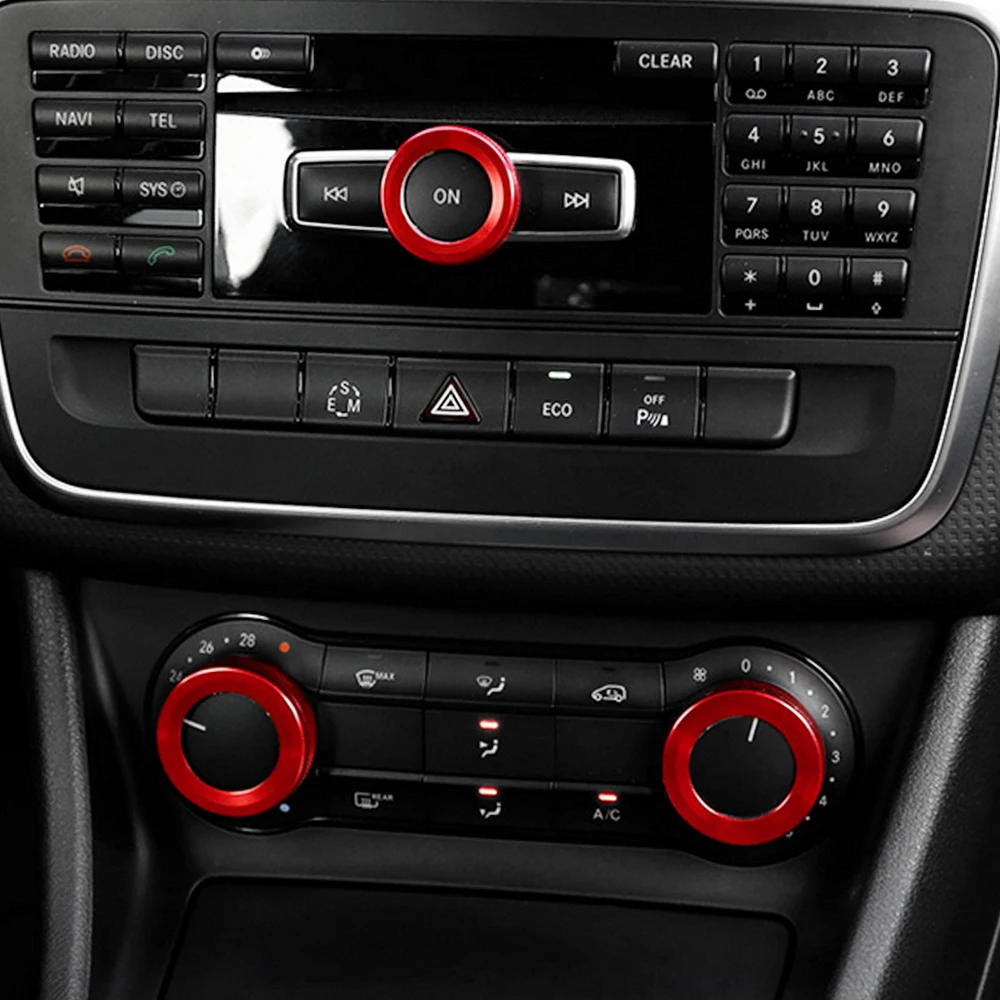 Ручка регулировки громкости из алюминиевого сплава для Mercedes Benz A B E Class GLK GLA CLA GLE ML
