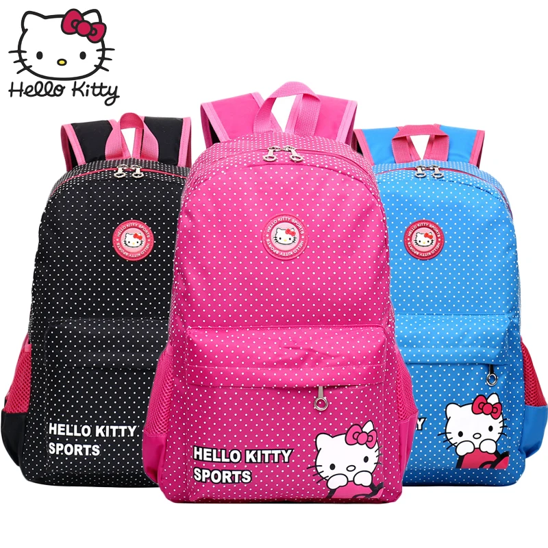 Сумка hello kitty, милый детский мультипликационный модный детский мультифункциональный рюкзак KT розового цвета, Водонепроницаемый Школьный рюкзак для девочек, плюшевый рюкзак на плечо