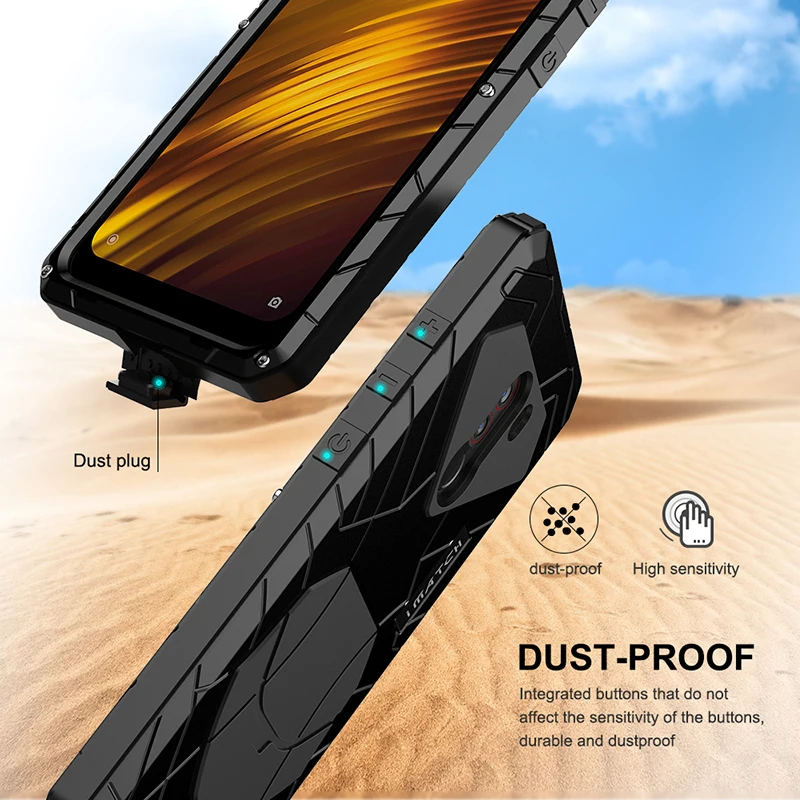 Для Xiaomi Mi Pocophone F1 X2 чехол для телефона жесткий алюминиевый металлический