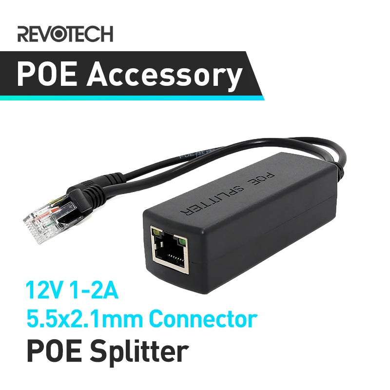 

Brand New 10/100M PoE Splitter with IEEE 802.3af Standard & 12V 1A Output 5.5x2.1mm Connector Power over Ethernet for IP Camera