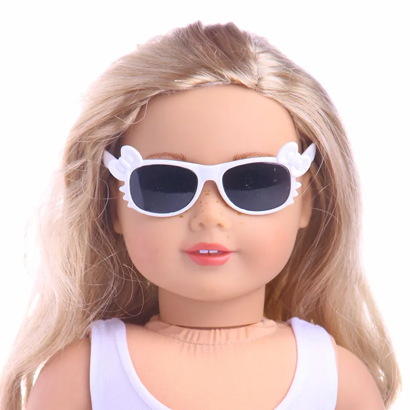 Оправа с бантом модные очки подходят для куклы аксессуары 18 дюймов|american girl